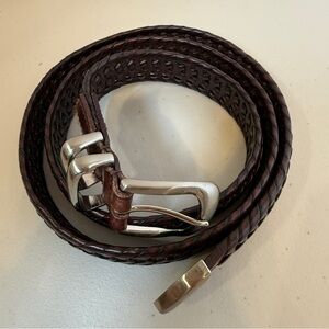 Nocona Men's Leather Belt Weaved Laced Western, Size 40, Brown